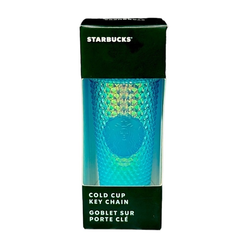 Starbucks Blue Glacier Gradient studded Elsa keychain ornament